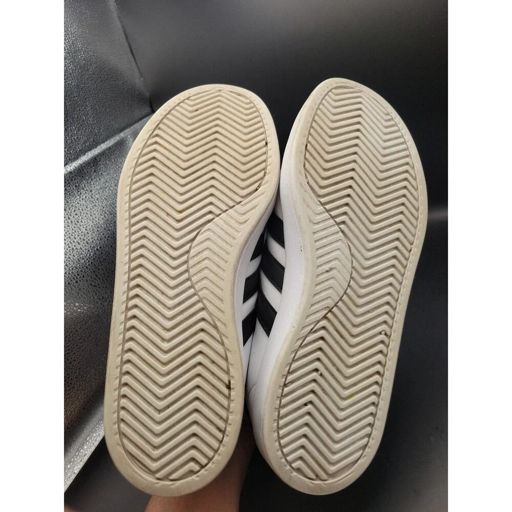 Adidas Grand Court 2.0 GW9214 Women's White Black Stripes Athletic Shoes US 8.5
